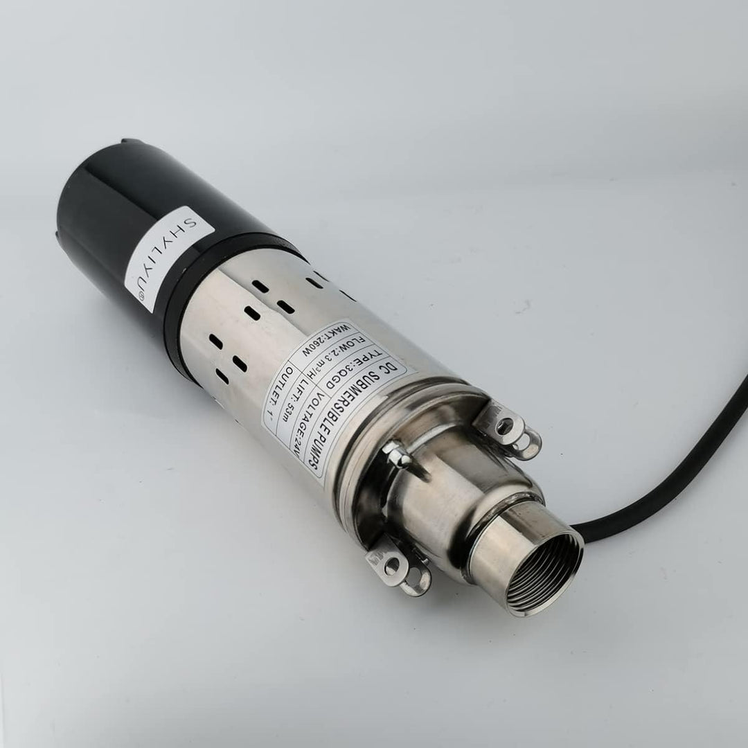 SHYLIYU Tiefbrunnen-Tauchpumpe 24V 260W Solar-Tauchwasserpumpe 2300L / H Brunnenpumpe für Industrieh