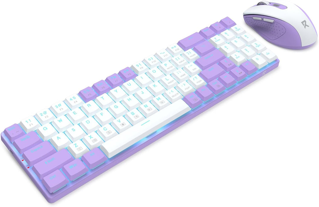 Redragon BS8773 Wireless Tastatur- und Maus-Combo, 78 Tasten, 2,4 GHz Low-Profile Mechanische Tastat