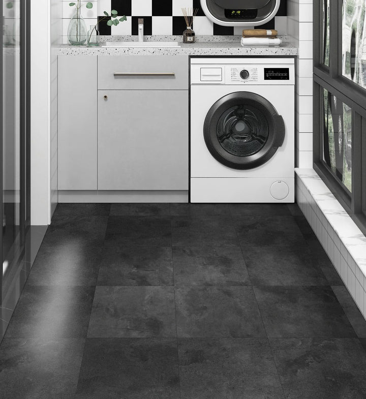 Livelynine 32 Fliesen Bodenfliesen Selbstklebend 30x30cm PVC Fliesen Selbstklebend Bad Boden Klebefl