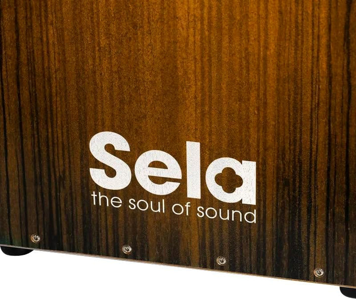 Sela 051 Varios Brown Snare Cajon mit Sela Snare System, geeignet für Anfänger und Fortgeschrittene,