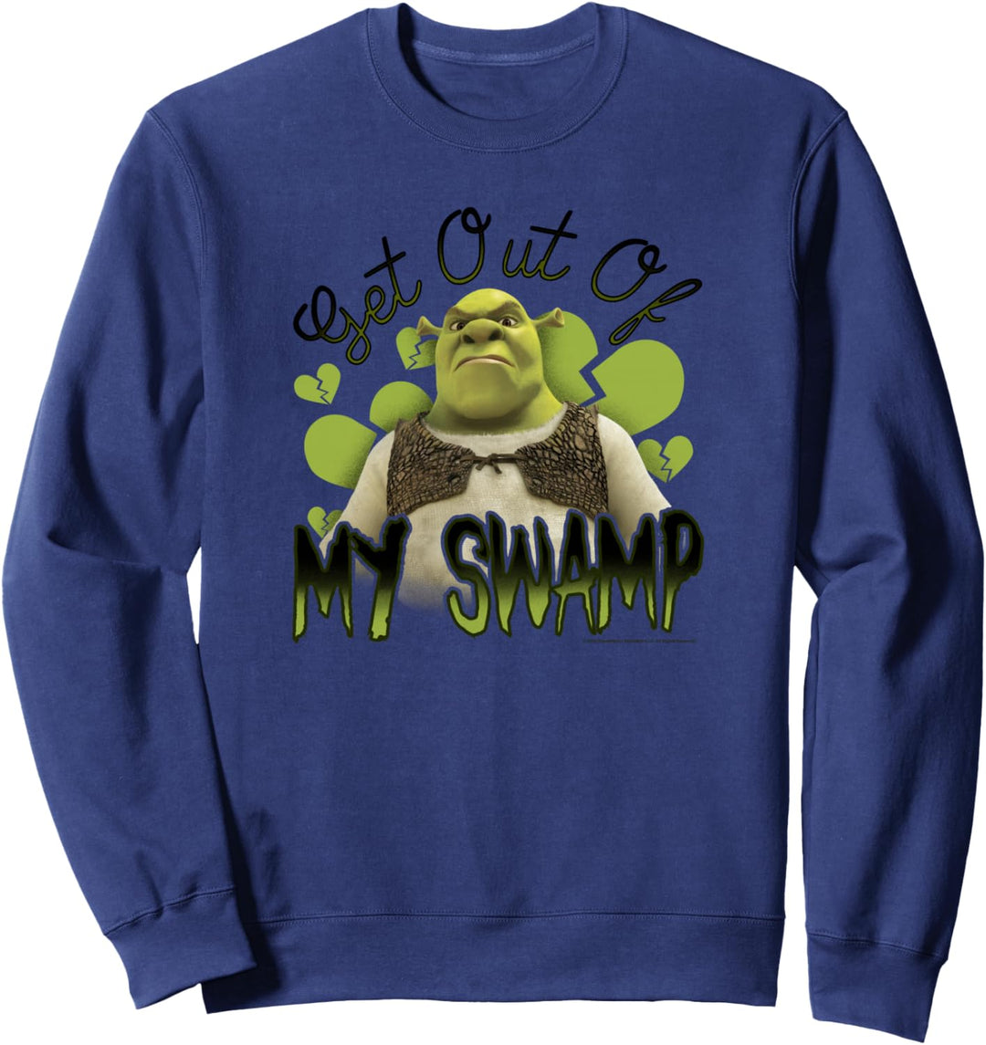 Shrek Get Out Of My Swamp Broken Hearts Portrait Sweatshirt