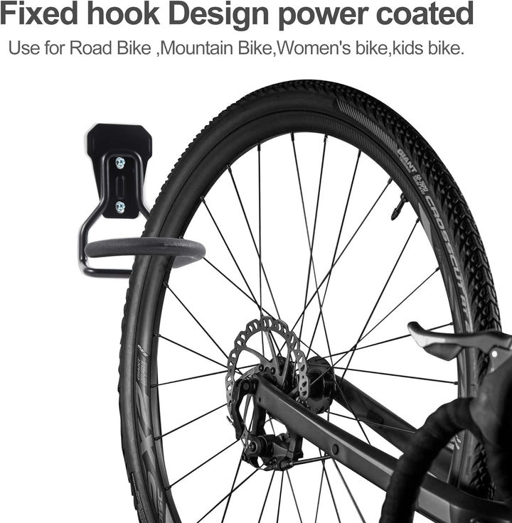 Sioner 4er-Pack Vertikale Fahrradhaken，Fahrradhalter,Heavy Duty Hooks Wandhalterung Fahrradhalter,Fa