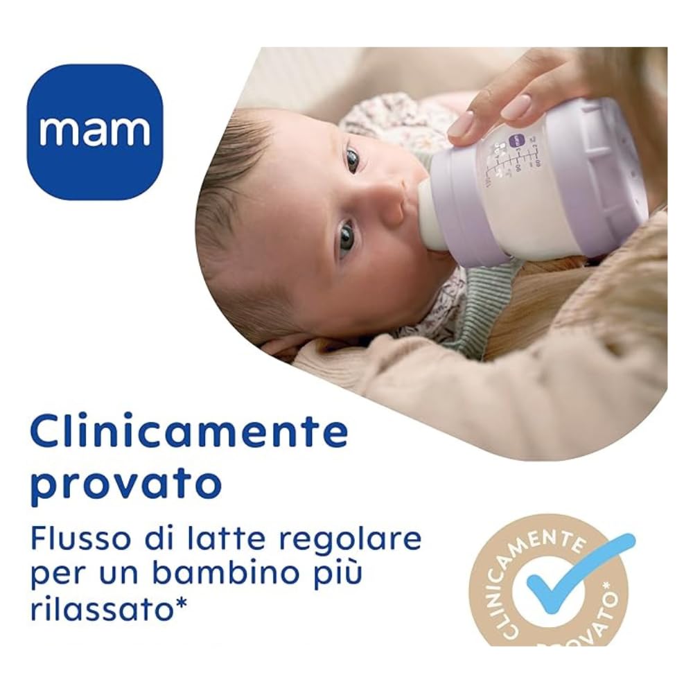 MAM Easy Start Babyflasche 320 ml (2er-Set), Set mit 2 Anti-Kolik-Flaschen zum Stillen, reduziert Lu