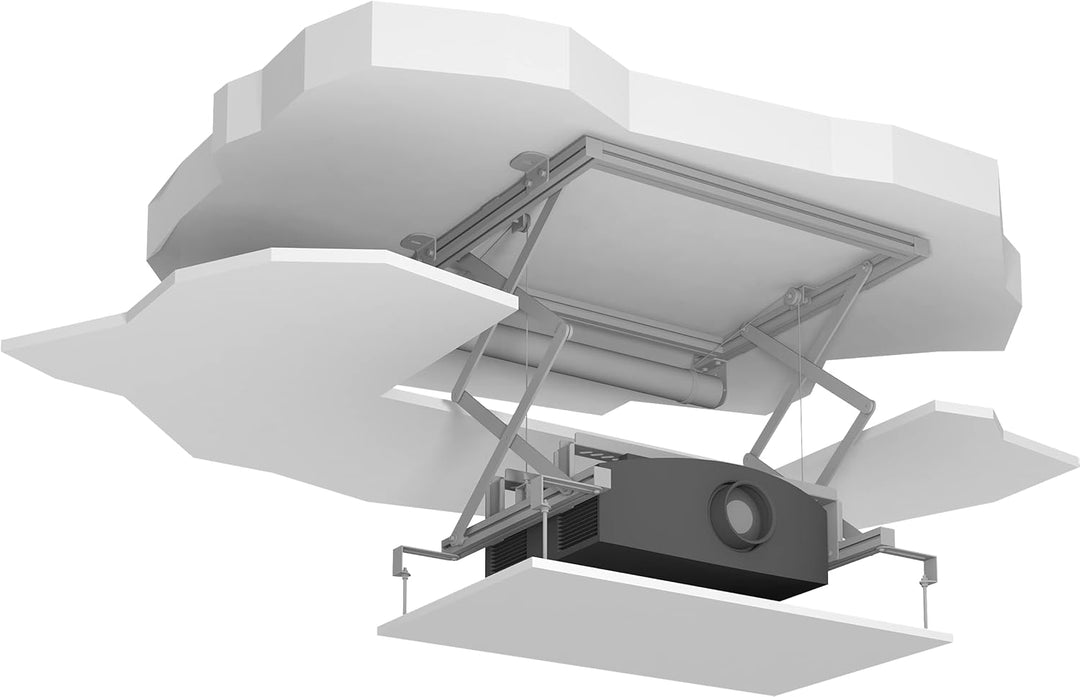 celexon elektrischer Beamer-Deckenlift PL400 HC Plus | Hub max. 54cm ausfahrbar | höhenverstellbare
