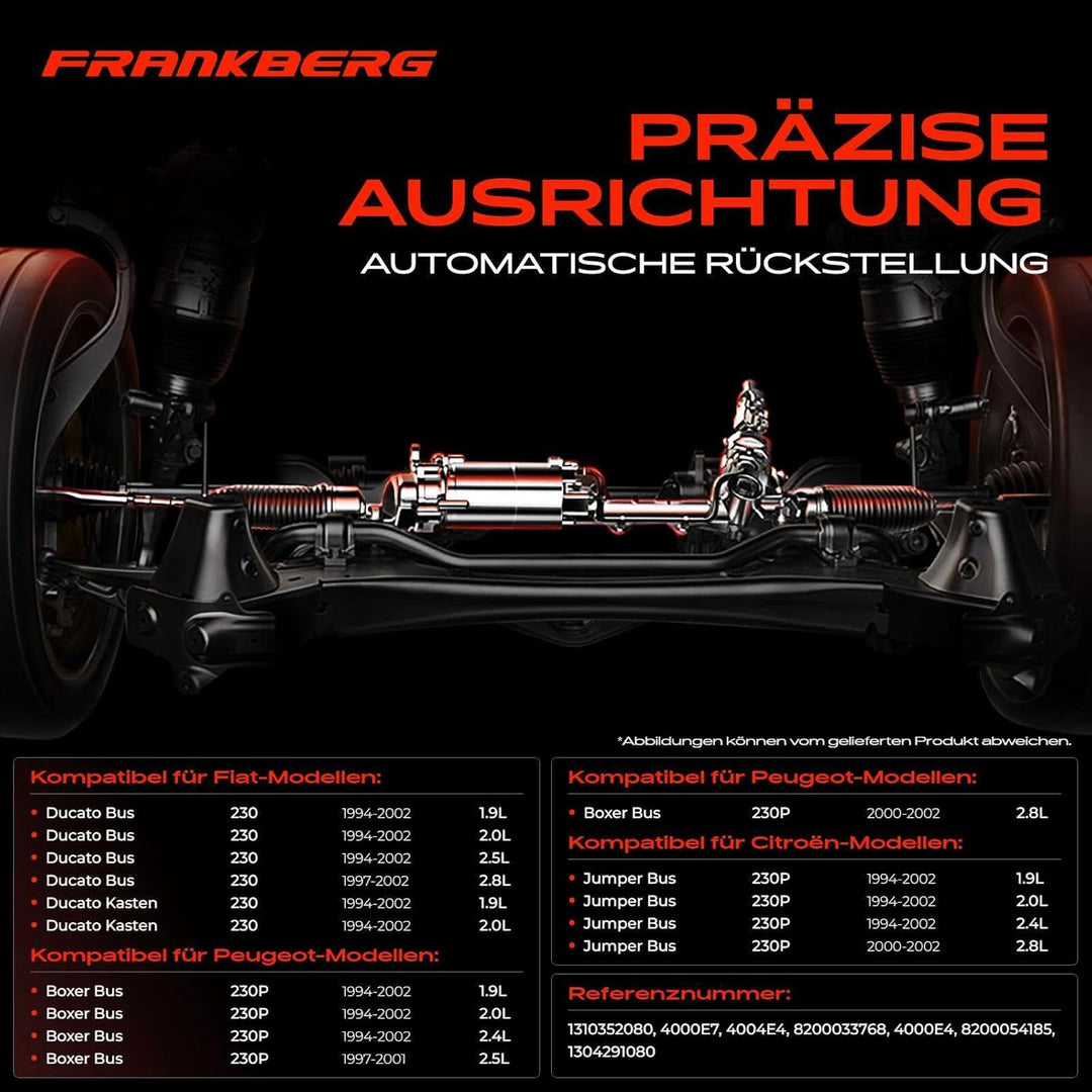 Frankberg Lenkgetriebe Servolenkgetriebe Hydraulisch für Linkslenker Kompatibel mit Jumper 230P 1.9L