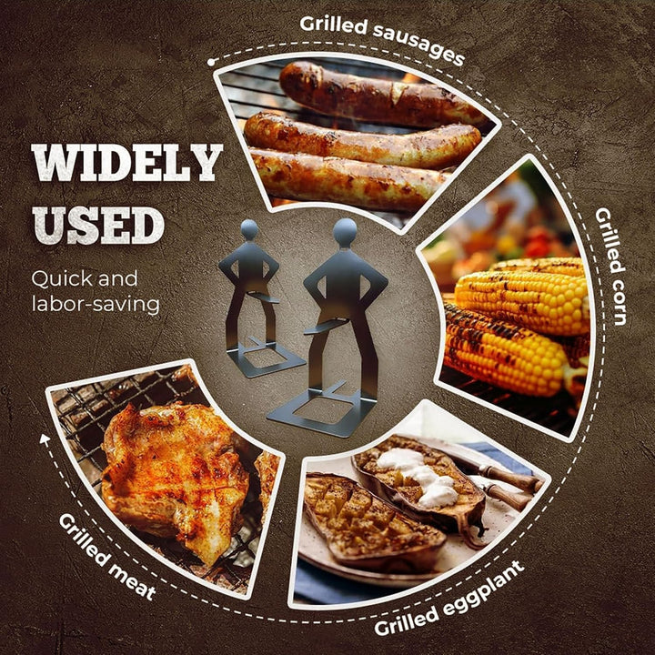 4 Lustige Grillständer, Wiederverwendbare Hotdog Und Wurstständer, Hotdog Halter für Ausflüge, Pickn
