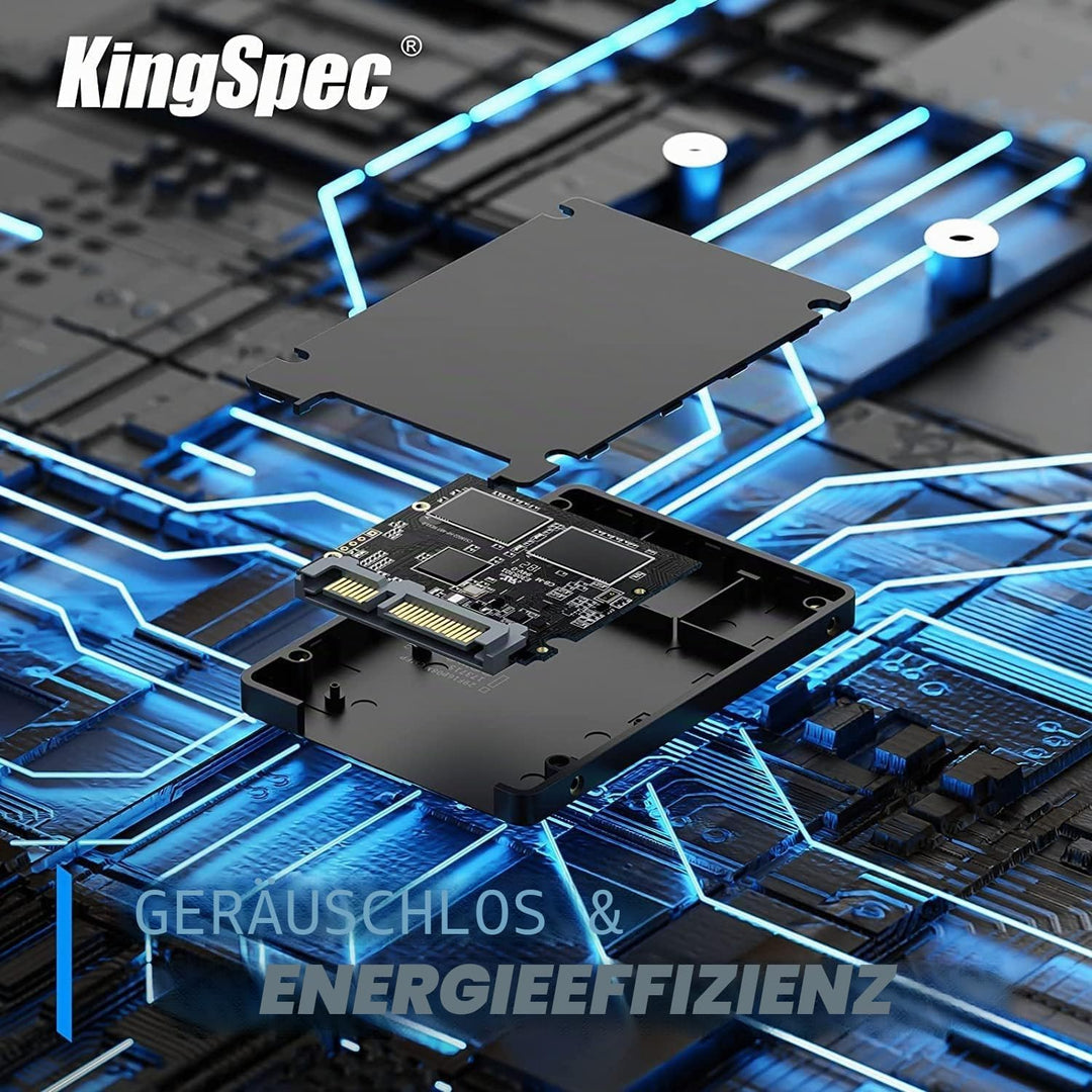 KingSpec 256GB 2.5" SATA Festplatte Intern SSD SATA 3 interne SSD 3D NAND Flash, 2.5 Zoll kompatibel