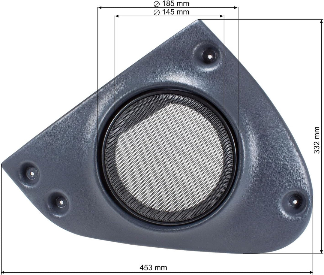 tomzz Audio 2851-000 Lautsprecherringe Adapter Doorboard kompatibel mit Smart Fortwo Typ 450 Front f
