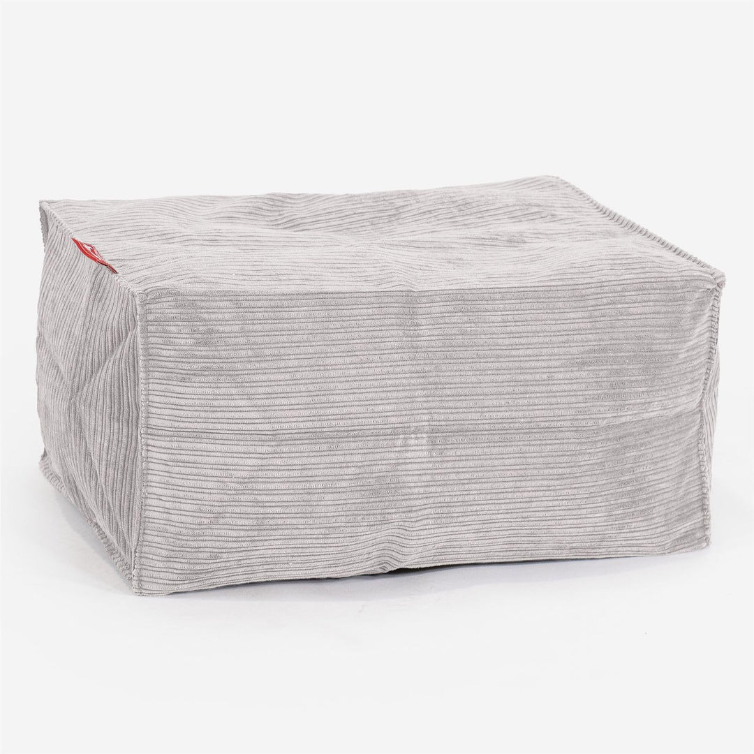 Lounge Pug, Fusshocker Pouf, Nadelstreifencord Stein