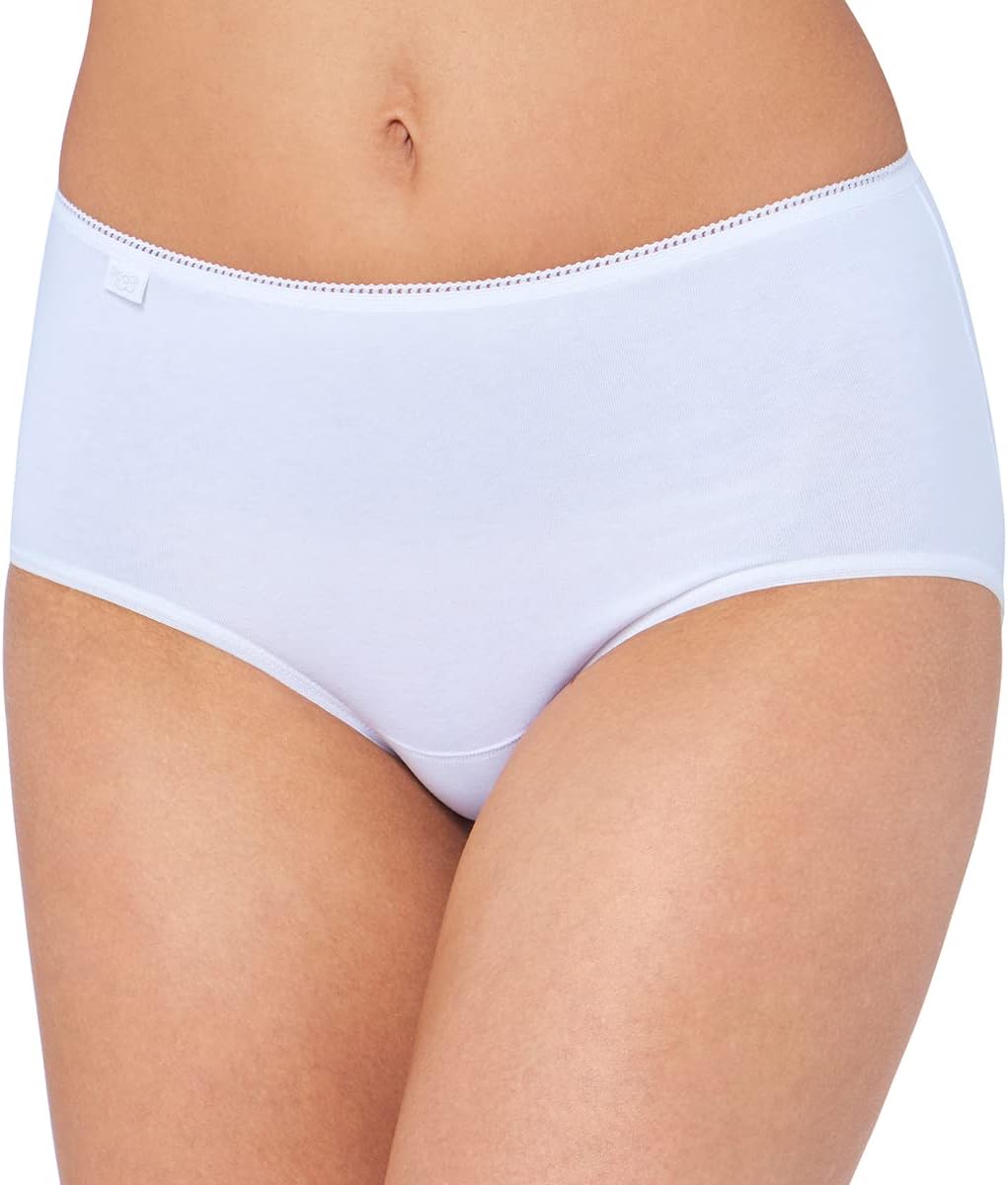 Sloggi Damen Slip (3er Pack) 38 6 X Weiss, 38 6 X Wei&amp;