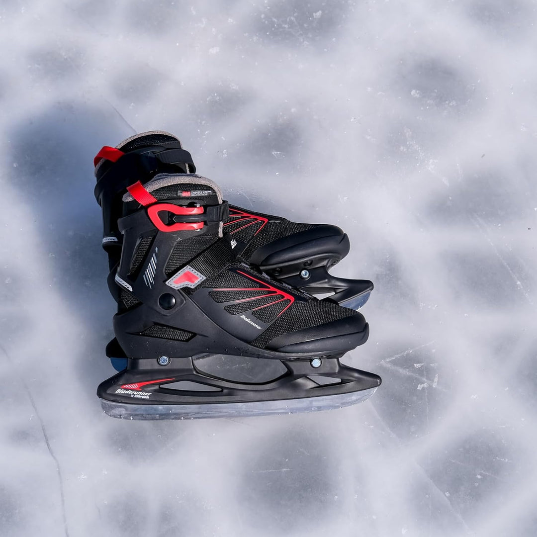 Bladerunner Igniter XT Ice Allround-Schlittschuh für Freizeitläufer, Herren, Schwarz/Rot 46 (UK: 11.