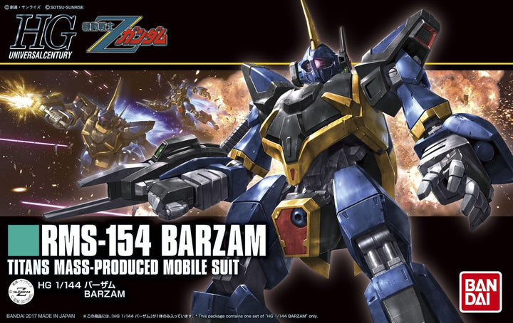 BANDAI Model Kit-55202 55202 N 204 HGUC Barzam 1/144, Mehrfarbig, 15640