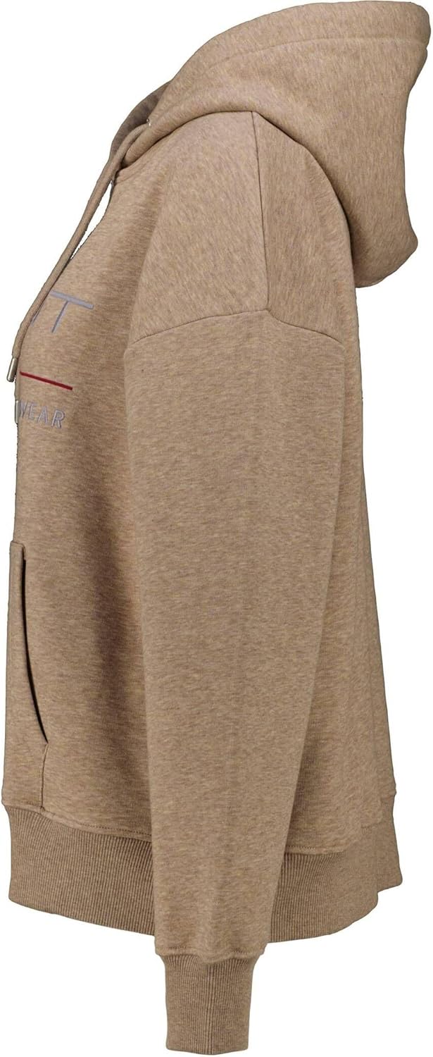 GANT Damen Rel Archive Shield Hoodie Kapuzenpullover L Desert Brown, L Desert Brown