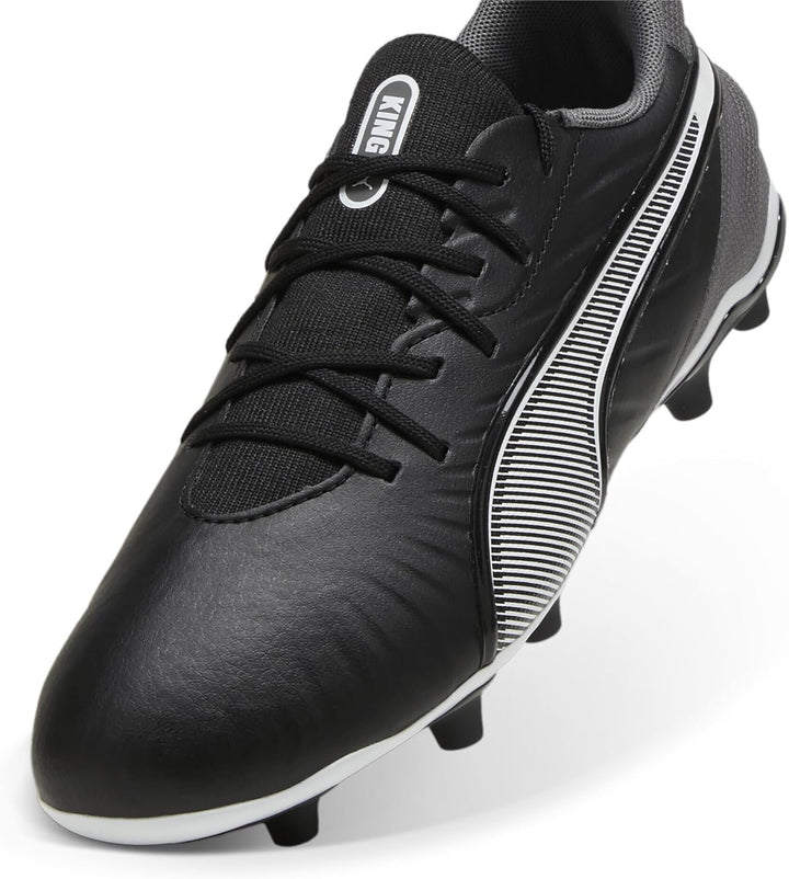 PUMA Unisex Kinder King Match Fg/Ag JrSoccer Shoe 29 EU Puma Black Puma White Cool Dark Gray, 29 EU