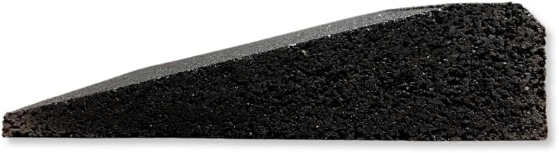 bepco Bordsteinkanten-Rampe aus Gummifasern (schwarz) - Auffahrrampe - Türschwellenrampe mit eingela