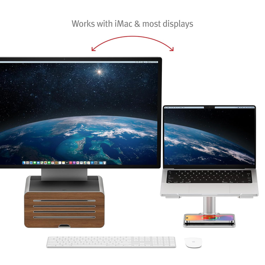 Twelve South HiRise Pro für iMac/Displays/Monitore | Höhenverstellbarer Ständer mit Stauraum, umkehr