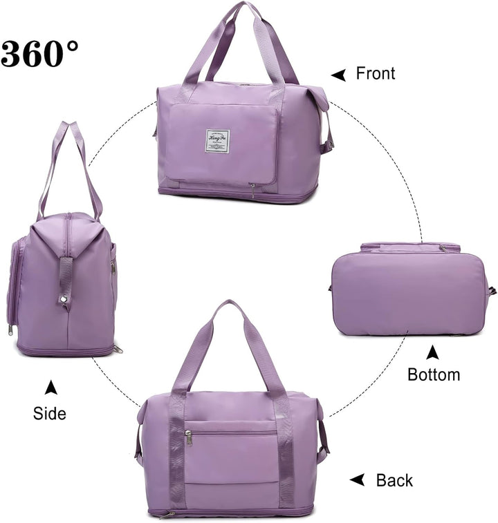 FANDARE Reisetaschen Handgepäck Tasche Faltbare Sporttasche Übernachtung Tote Handtasche Damen Herre
