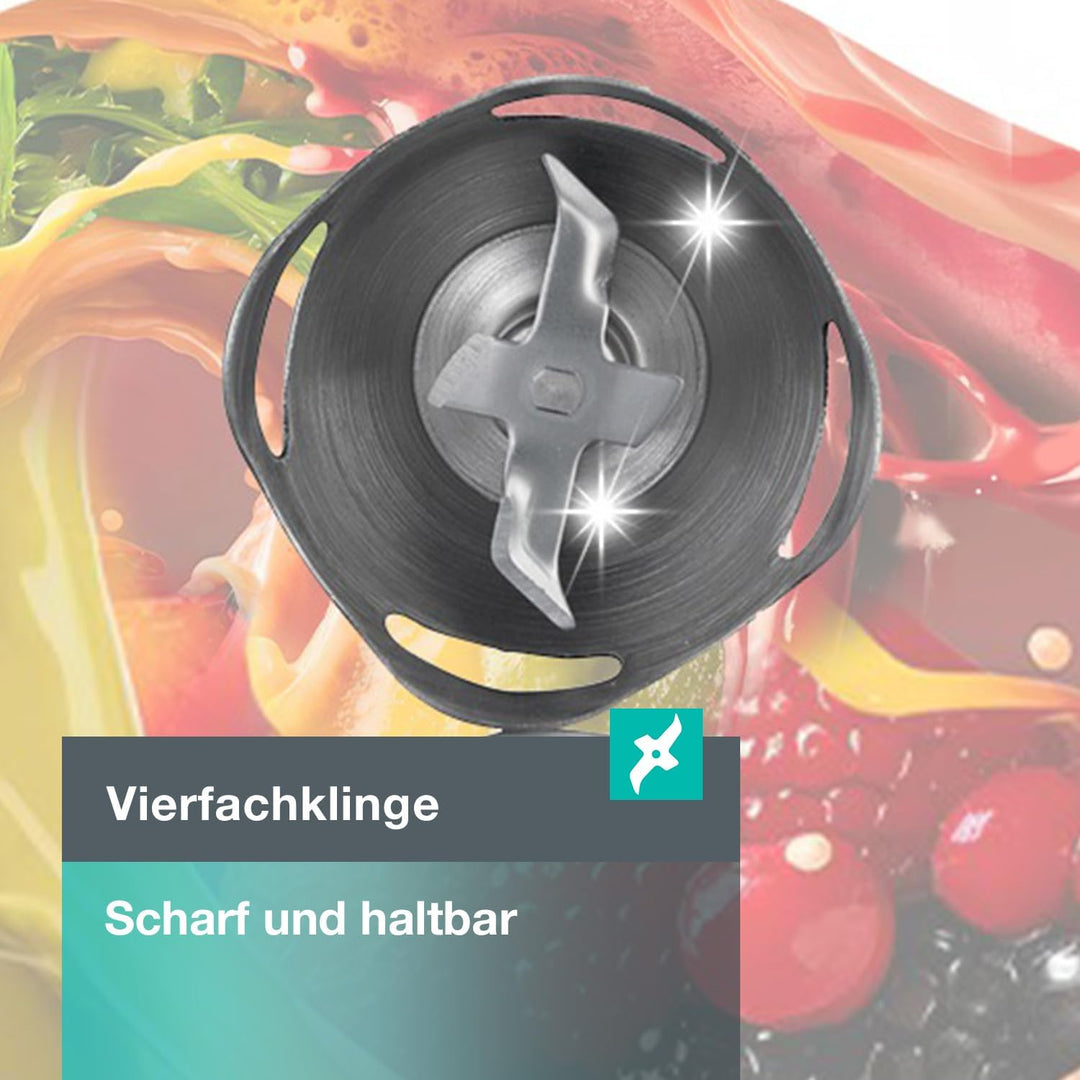 Gorenje HBX602RLBK Retro Collection Stabmixer / 600 W/Edelstahlaufsatz/Viererklinge/Inklusive Messbe