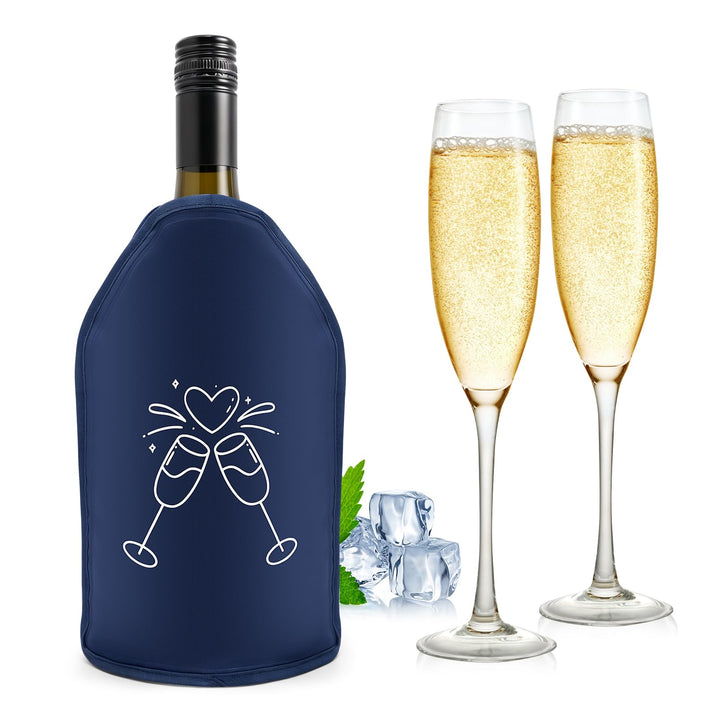 1 Stück Weinkühler Manschette Isolierend, Kühlmanschette Wein Flexibel, Waschbar Flaschenkühler für