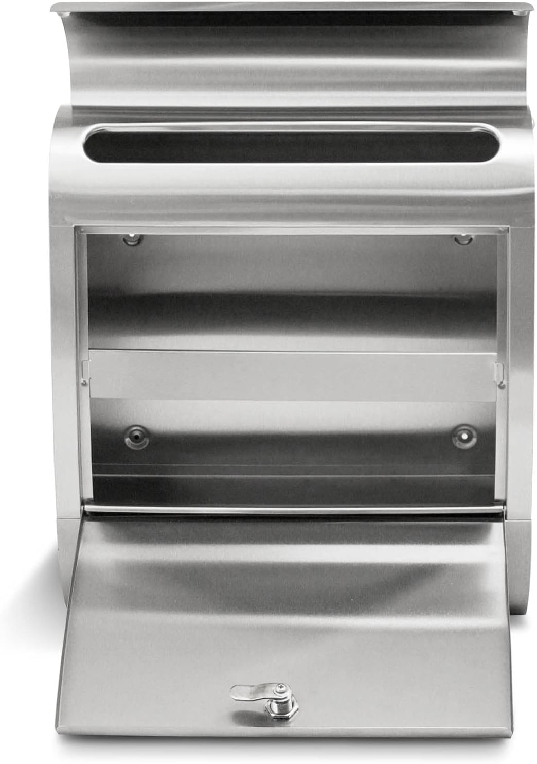 banjado Briefkasten Edelstahl 38x43x12cm &amp; 2 Schlüssel - rostfreier Edelstahl Briefkasten mit Zeitun