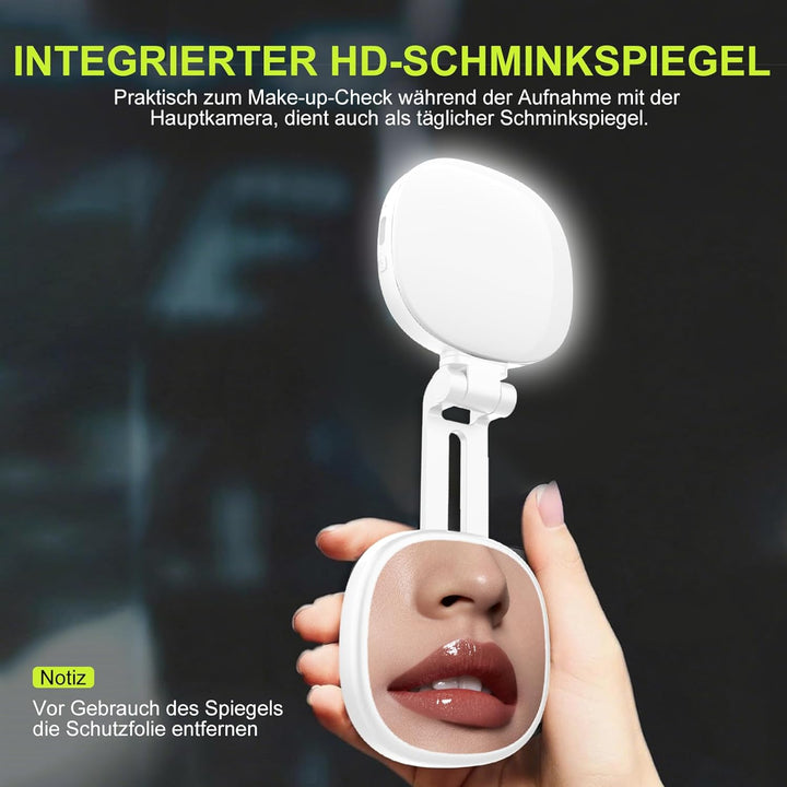 Magnetisches Selfie Licht für Phone: Ringlicht für iPhone Magsafe; CRI97 360° LED Fülllicht mit Spie