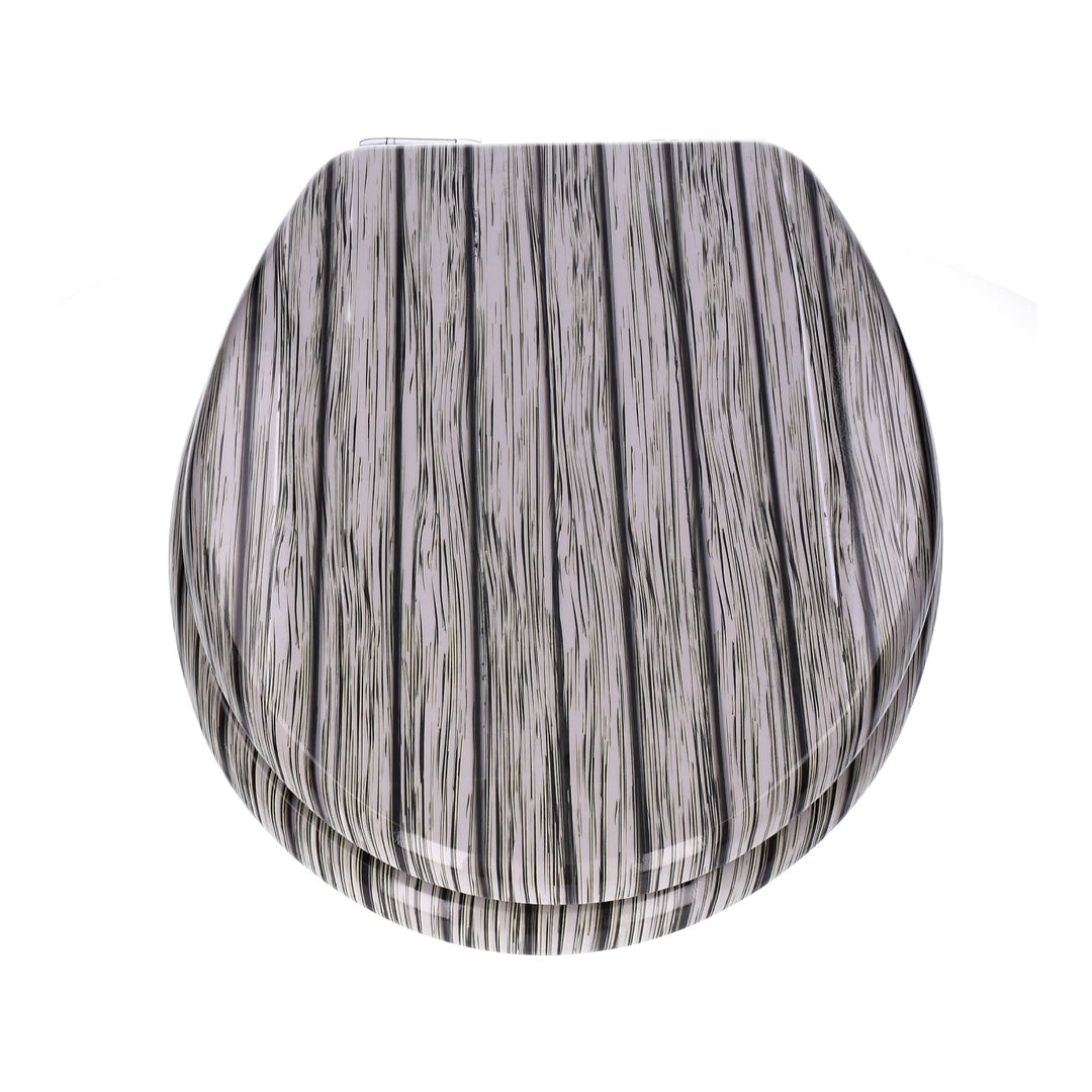 TP WC-Sitz mit Absenk-Automatik und Motiv, Soft-Close-Funktion, Toiletten-Deckel mit Holz-Kern, oval