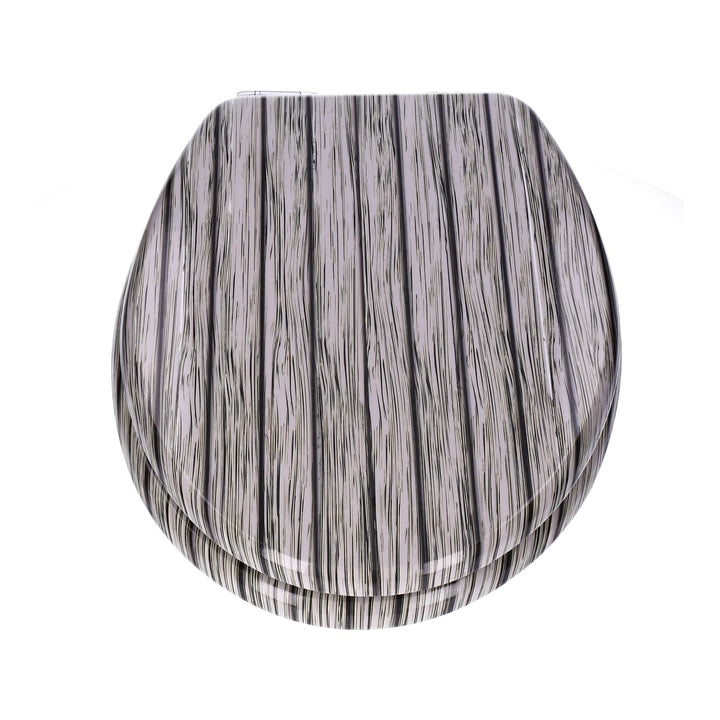 TP WC-Sitz mit Absenk-Automatik und Motiv, Soft-Close-Funktion, Toiletten-Deckel mit Holz-Kern, oval