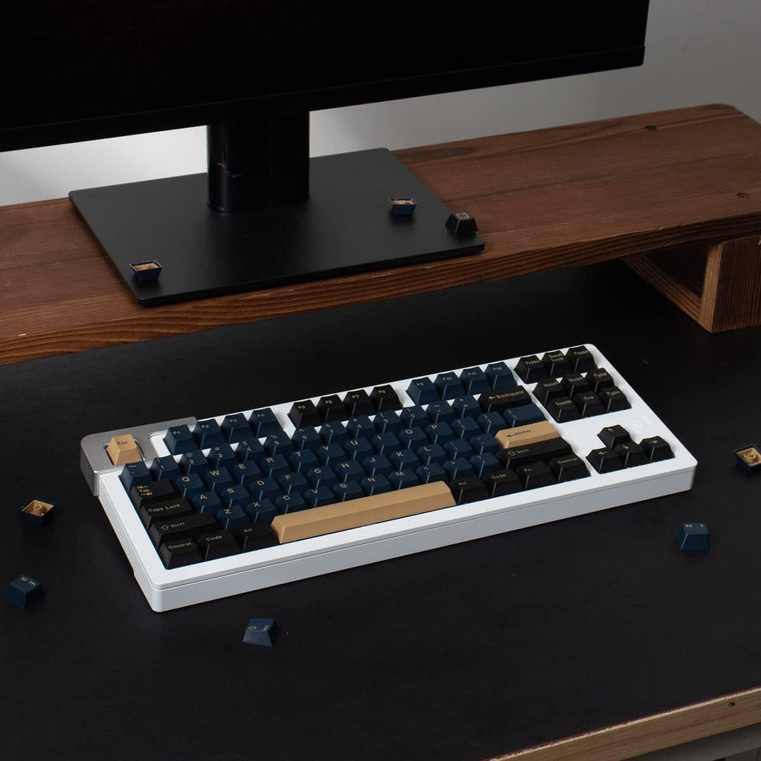 Double Shot Keycaps 169 Keys Cherry Profile Blue Samurai Keycap Set mit 7u/6.25u Leertaste für ANSI/