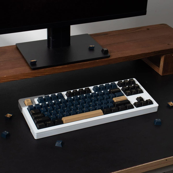 Double Shot Keycaps 169 Keys Cherry Profile Blue Samurai Keycap Set mit 7u/6.25u Leertaste für ANSI/