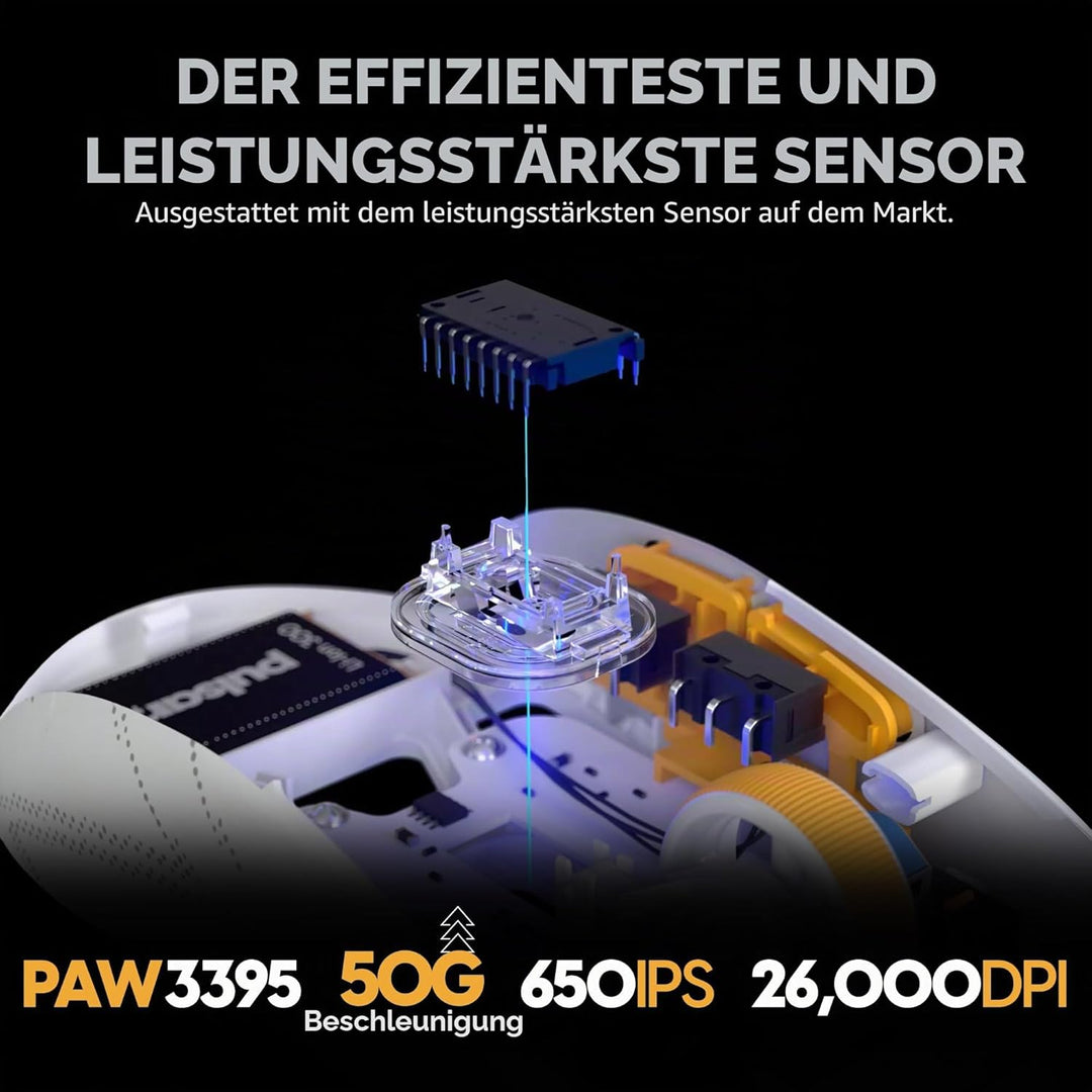 Pulsar x RRQ X2H Mini Wireless Gaming Maus, Limited Color Edition, Ultraleicht, 52 g, symmetrisch, o