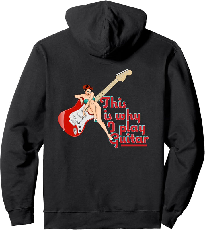 I Play Gitarre Vintage Klassische E-Gitarre Pullover Hoodie
