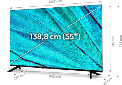 MEDION X15517 (MD 31642) 138,8 cm (55 Zoll) Fernseher (Smart-TV, 4K Ultra HD, HDR, VIDAA Store, Netf