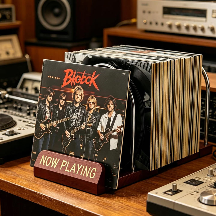 BORDEAG Schallplatten Aufbewahrung, Schallplattenständer 30-70 Lps, 1 Etage Vinyl-Schallplattenständ