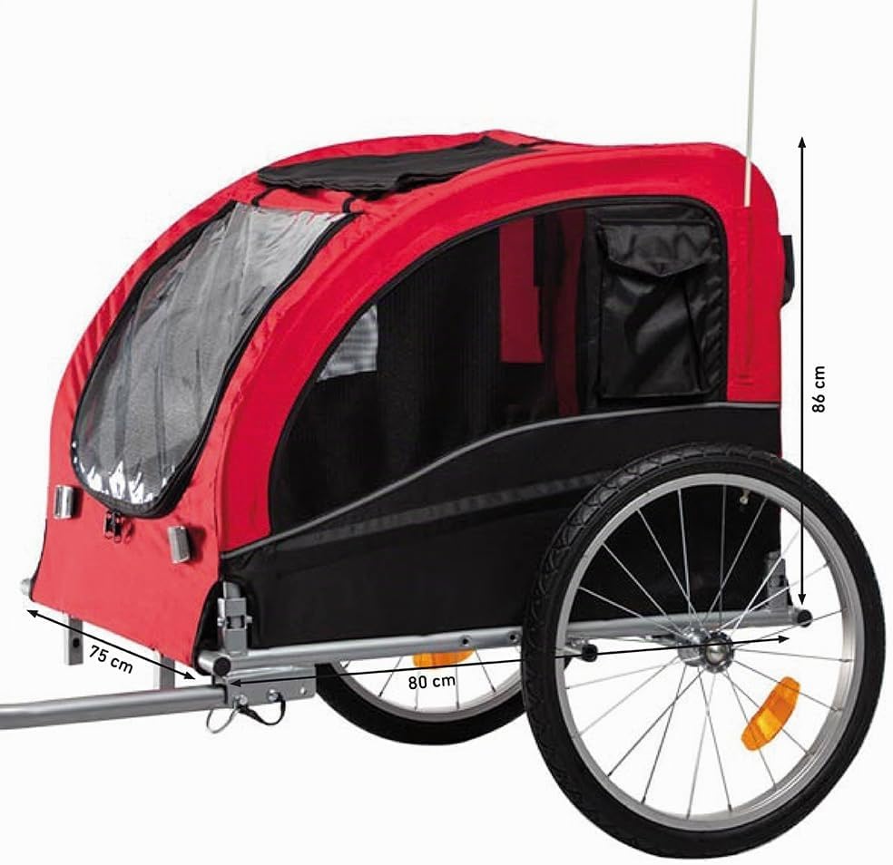 Nobby 62397 Fahrradanhänger SENLIMA L, B 75 x H 86 x L 80/145 cm, bis zu 35 kg