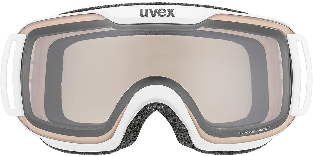 Uvex Unisex Downhill 2000 S V Skibrille (1er Pack) Einheitsgrösse white/silver-clear, Einheitsgrösse