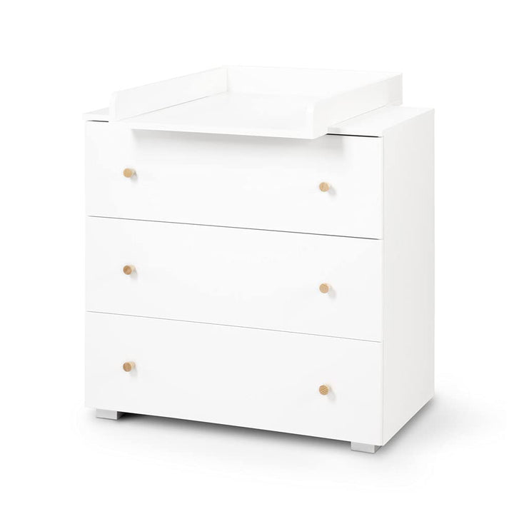 Wickelkommode mit Wickelaufsatz, Wickeltisch, Kommode mit 3 Schubladen, Wickelaufsatz abnehmbar, mit