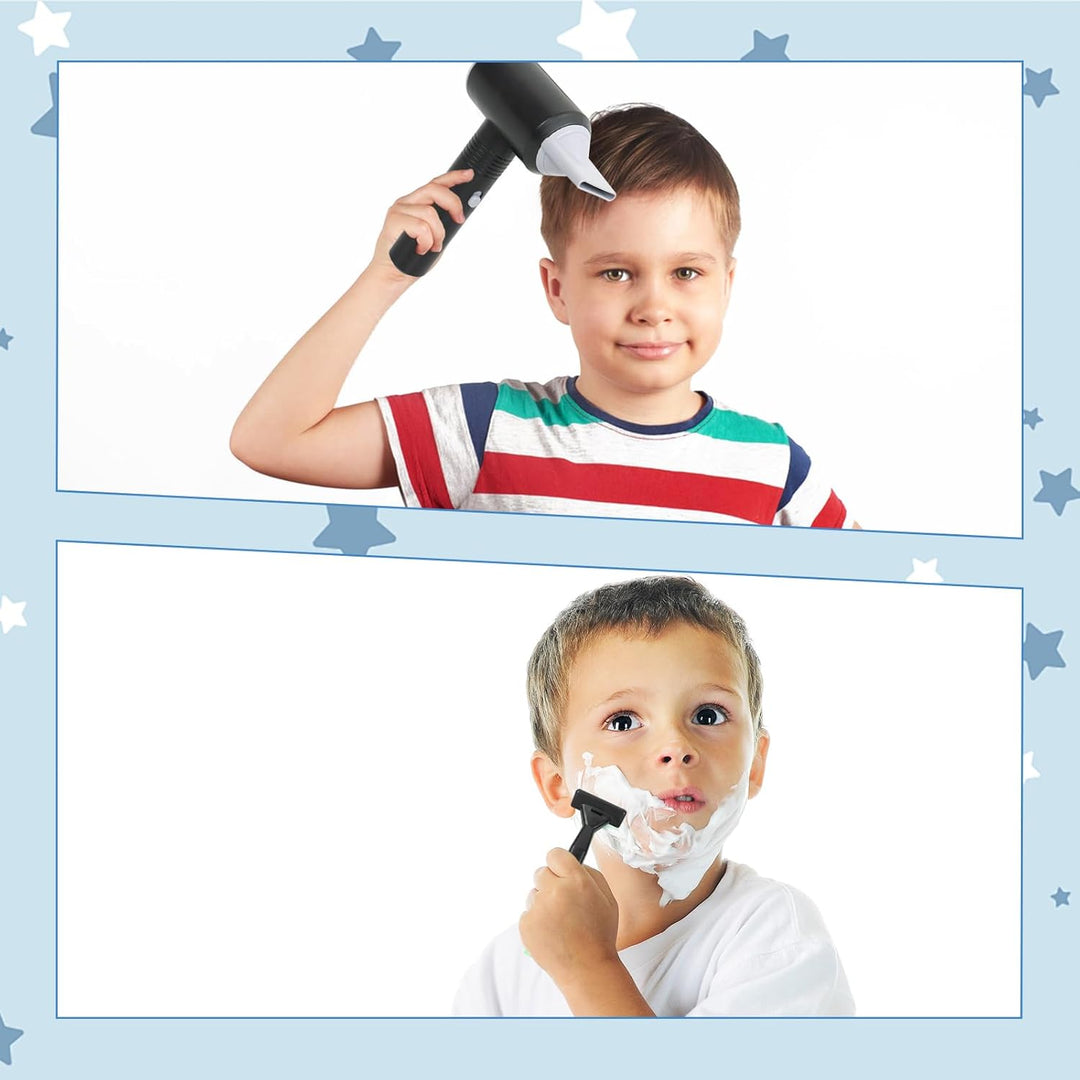 RedCrab Kinder Friseur Set, 50Pcs Salon-Friseur Spielset mit Haartrockner, Rasierspielzeug und Styli