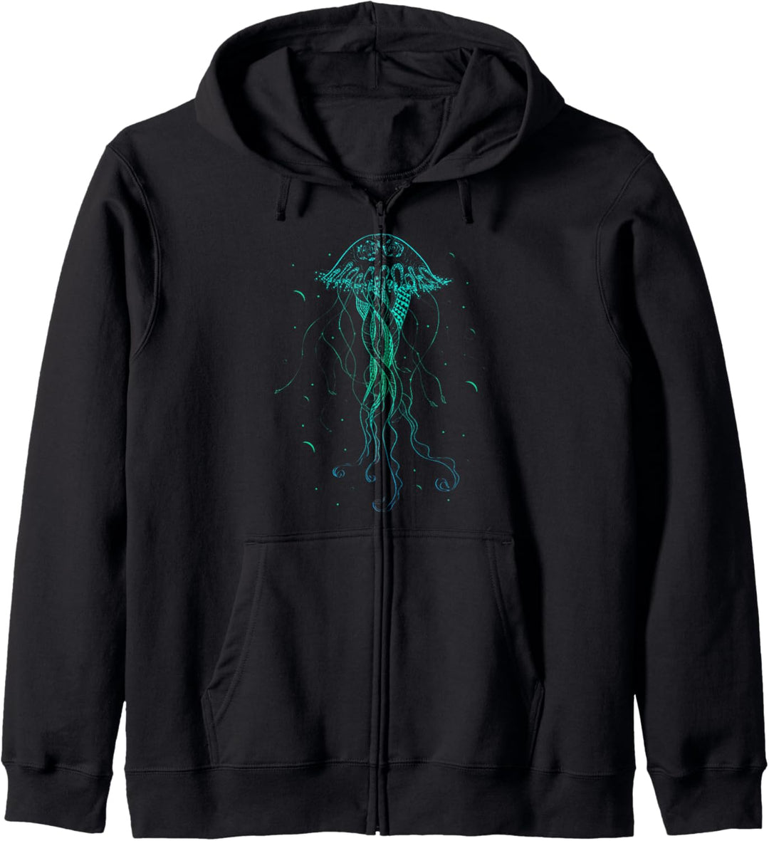 Qualle Meerestier Psychedelische Kunst Meeres Deko Geschenk Kapuzenjacke