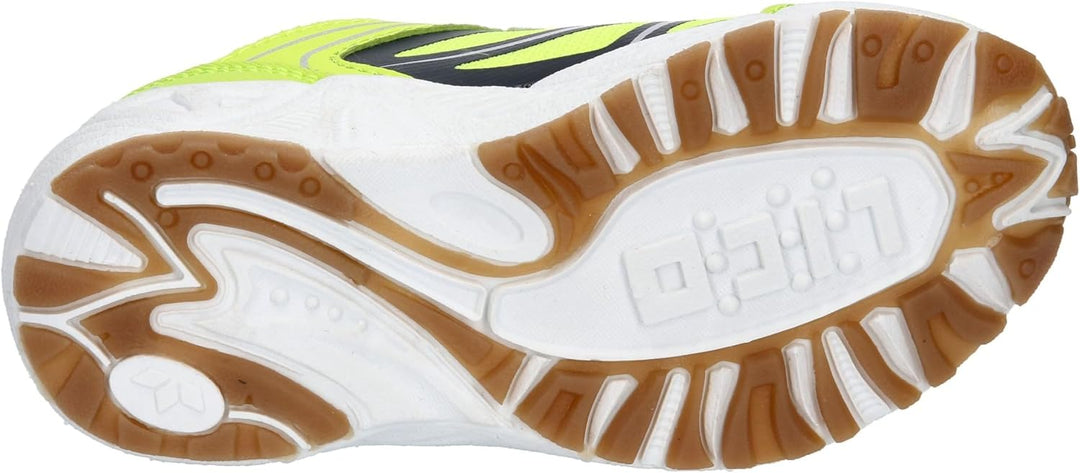 Lico Salford VS Unisex - Kinder Hallenturnschuhe 27 EU Lemon Marine Petrol, 27 EU Lemon Marine Petro