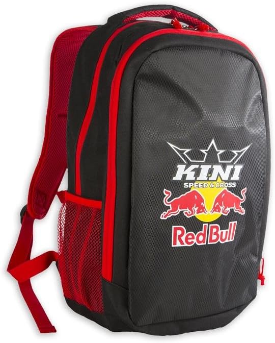 Kini Red Bull MX Racing Rucksack, Freizeitrucksack mit Laptopfach, RB Sportrucksack Schwarz/Rot, Sch