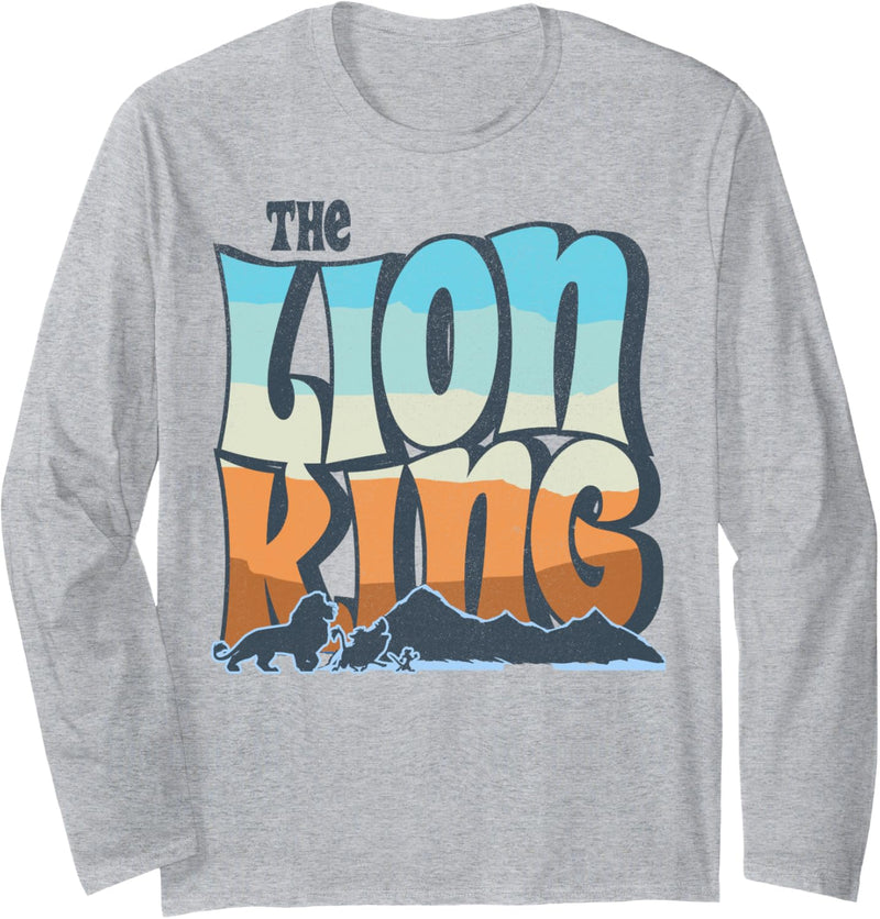 Disney The Lion King Retro Title Logo Langarmshirt