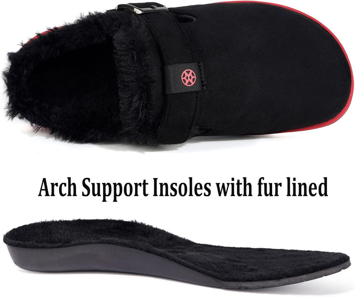 Sisttke Hausschuhe Gefüttert Herren Damen Lined Clogs Wildleder Flauschige Pantoffeln Wärme Slipper