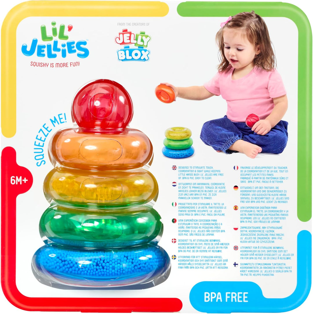 Goliath – Lil’ Jellies - Jelly Stacker | Stapelspielzeug für Babys – Weiche sensorische Squishy-Ring