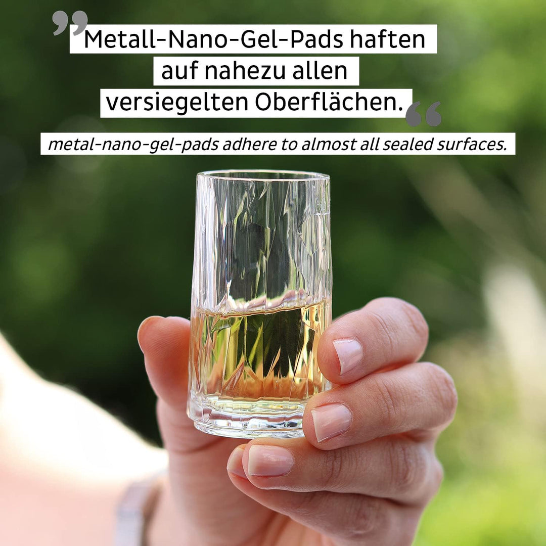 silwy® Magnet-Kunststoffgläser Shot (4er-Set) inkl. Vier wiederverwendbaren Metall-Nano-Gel-Pads - r