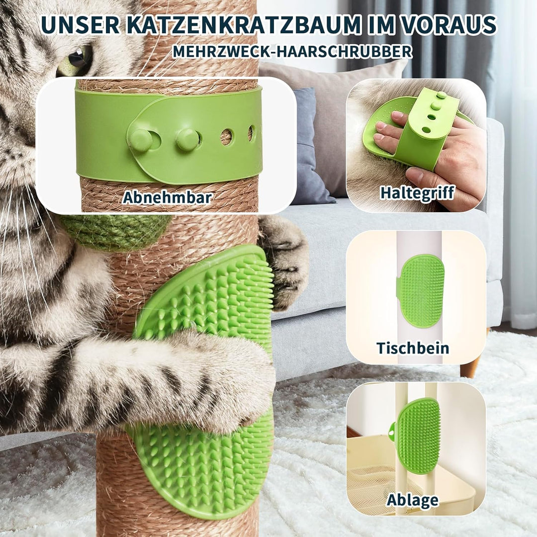 Meowoou Kratzsäule, 84 cm Kratzstamm, Ausgewachsene Katzen und Kätzchen, Hoher Kratzbaum mit Sisalse