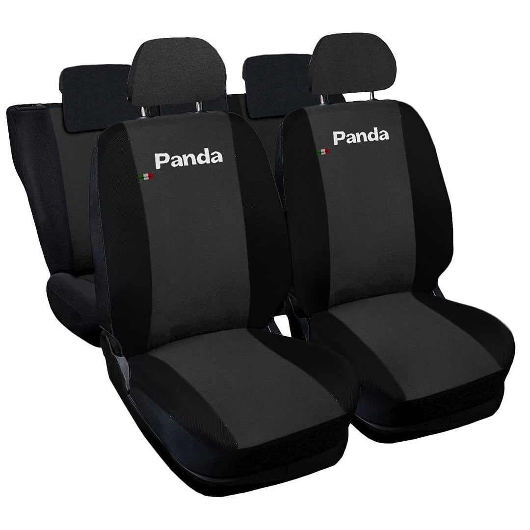 Auto Accessori Lupex - Kompatible Autositzbezüge für Panda zweite 169 und dritte 319 Reihe, dunkelgr