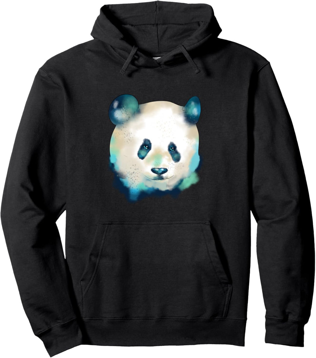 Cute Space Panda Bear Galactic Rainbow Artistic Animal Pullover Hoodie