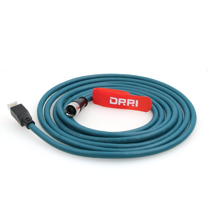 DRRI M12 Cat7A Ethernet Kabel 8-polig X-kodierte Buchse auf RJ-45 Stecker für Cognex Kamera Industri