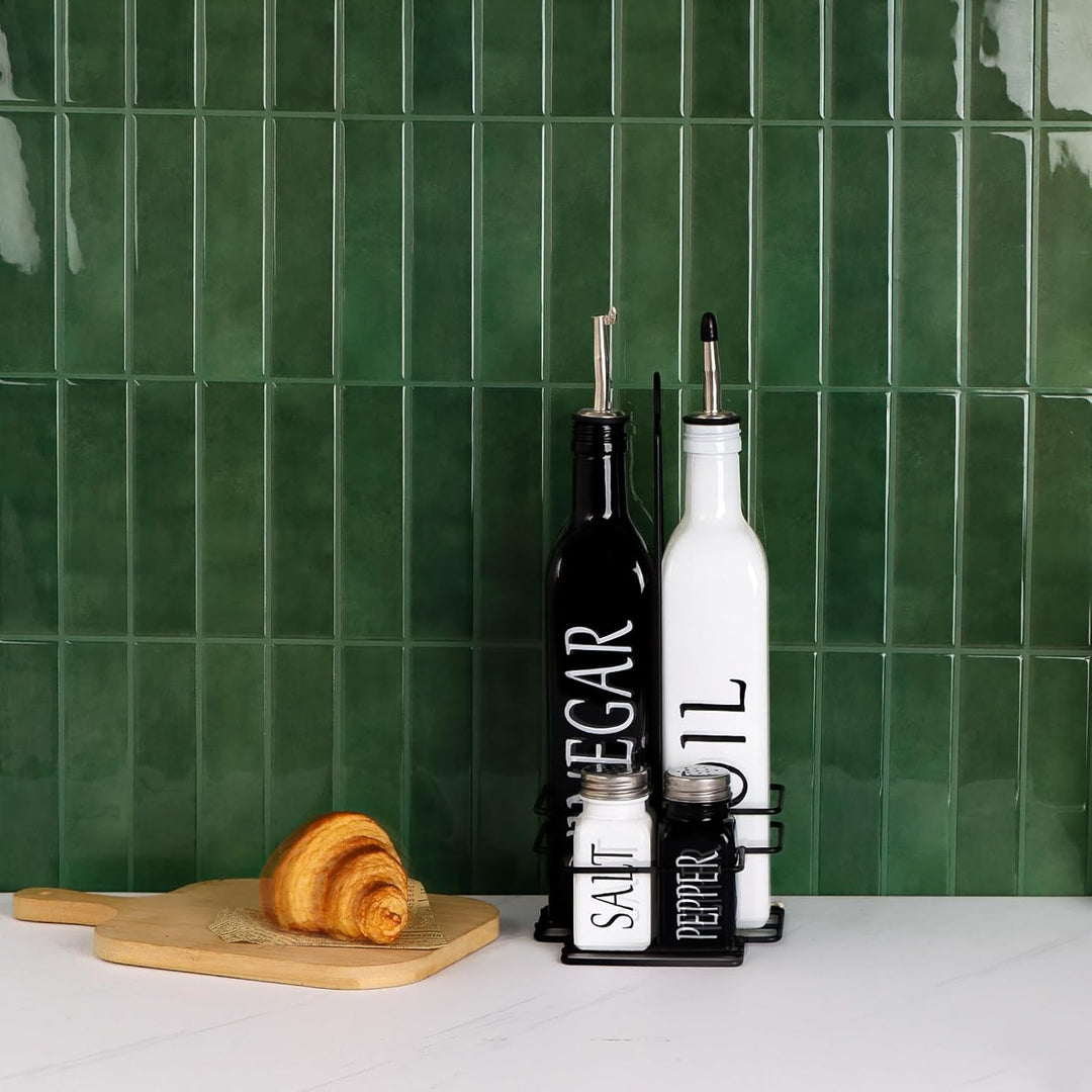 WoStick Grüne Klebefliesen Küche, 3D Peel and Stick Tiles für die Küche, leicht zu Reinigen, Selbstk