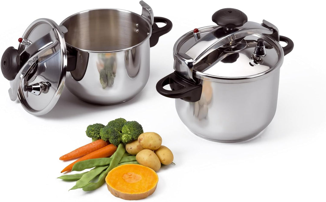 JATA HOGAR OPC12 Schnellkochtopf 12 Liter aus Edelstahl | Modell OPC12 | geeignet für Induktion, Gas